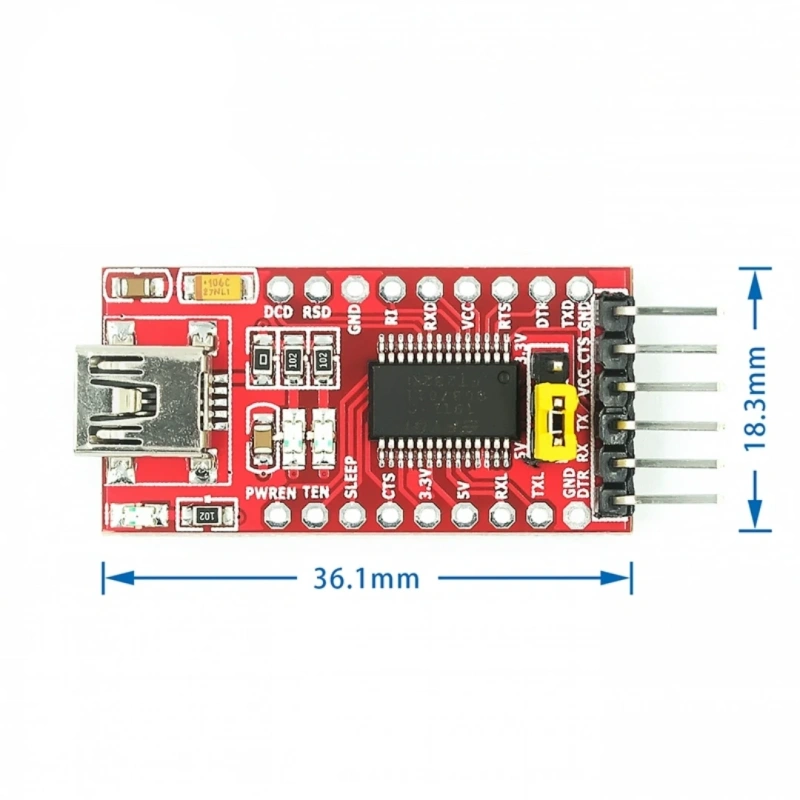 FT232RL FT232 FTDI USB 3.3V 5.5V to TTL Serial Adapter Module for Arduino FT232 Pro Mini Port USB TO TTL 232 Mini / Type-C USB
