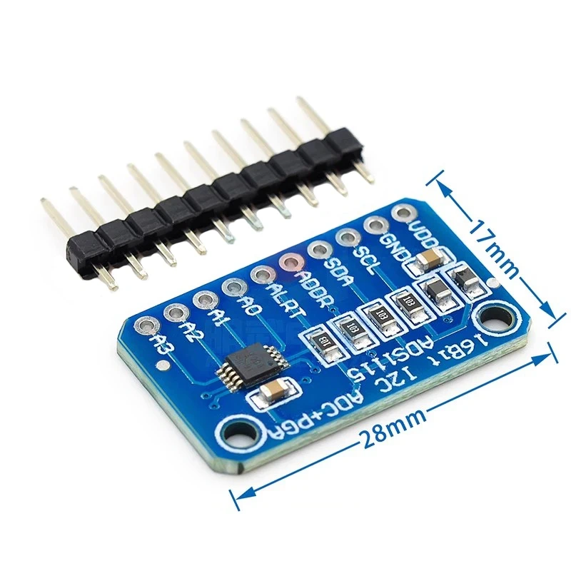 1-50Pcs ADS1115 Subminiature 16 Bit Precision Analog-to-Digital Converter ADC Development Board Module with 4 Channels