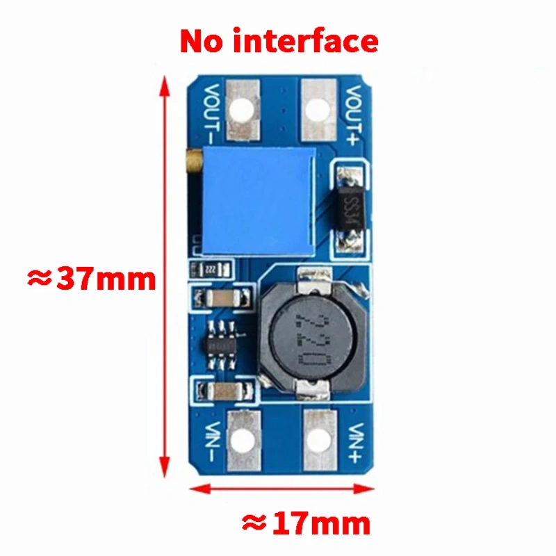 1PC MT3608 DC-DC Adjustable Boost Module 2A Boost Plate Step Up Module with/without MICRO USB Maximum Output 28V 2A