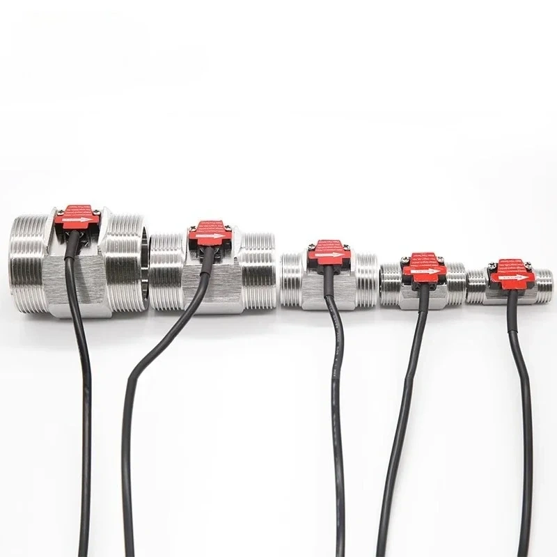 Hall effect flowmeter sensor, stainless steel liquid flowmeter, industrial sensor pipeline