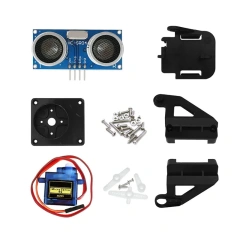 Single-chip Microcomputer Car Ultrasonic Ranging Obstacle Avoidance Module Gimbal Kit Steering Gear and Bracket Robot