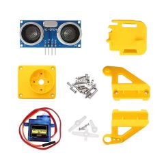 Single-chip Microcomputer Car Ultrasonic Ranging Obstacle Avoidance Module Gimbal Kit Steering Gear and Bracket Robot