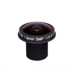 Panoramic wide-angle lens  focal length 1.7mm and 1.8mm, high-definition 5-megapixel M12 fisheye camera lens