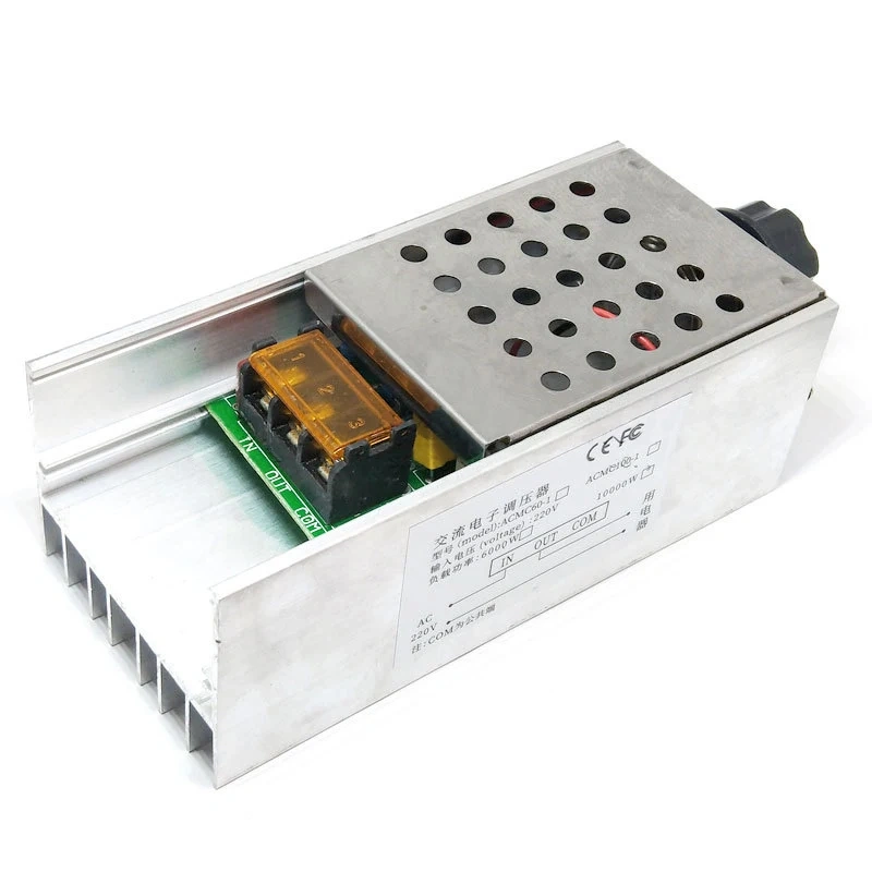 6000W AC 220V Speed Controller High Power SCR Voltage Regulator Dimmer Switch Speed Temperature Control Thermostat