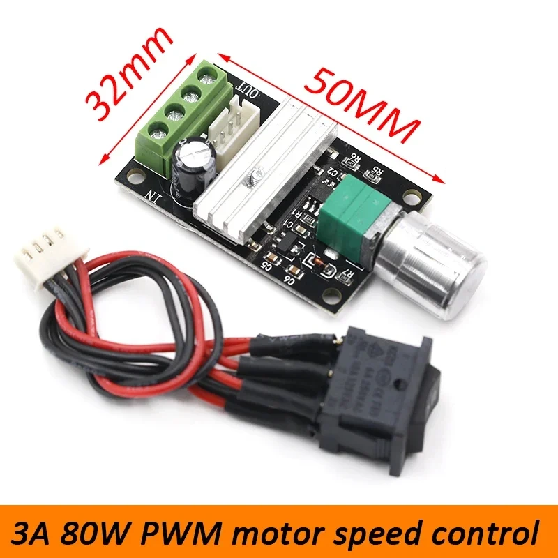 DC 1.8V-35V 2A 3A 5A 10A 30W 80W 90W PWM Motor Speed Controller Low Voltage Motor Speed Controller PWM Adjustable Drive Module
