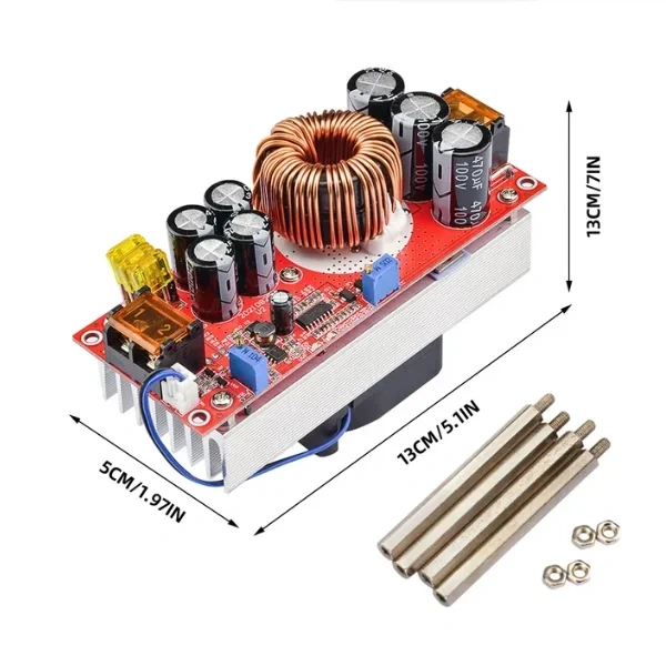20A 1500W DC-DC Boost Constant Voltage Constant Current Adjustable Power Module 12V-60V to 12V-90V