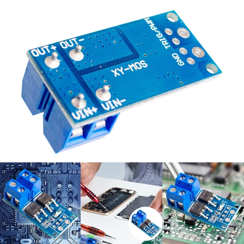 MOSFET Trigger Switch Drive Module 400W High Power MOSFET Switch Drive Module 15A Max 30A 0-20KHz for Lamp Brightness Control