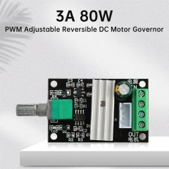 DC 6V 12V 24V 28V 3A 80W PWM Motor Speed Controller Adjustable Speed DC Motor Driver Forward Reverse Switch
