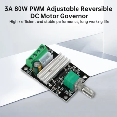 DC 6V 12V 24V 28V 3A 80W PWM Motor Speed Controller Adjustable Speed DC Motor Driver Forward Reverse Switch