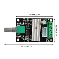 DC 6V 12V 24V 28V 3A 80W PWM Motor Speed Controller Adjustable Speed DC Motor Driver Forward Reverse Switch