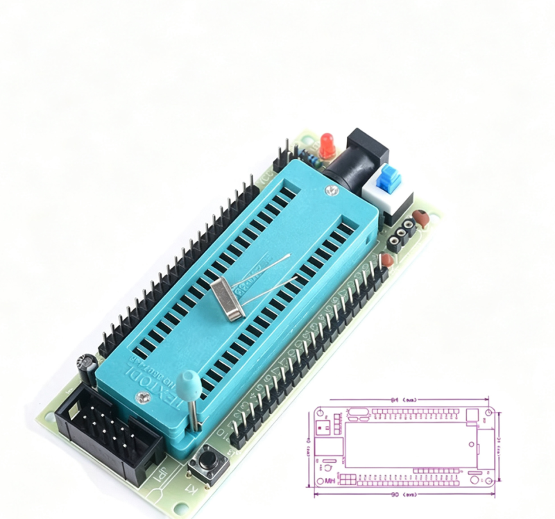 40P Lock 51 Single Chip System Development Board