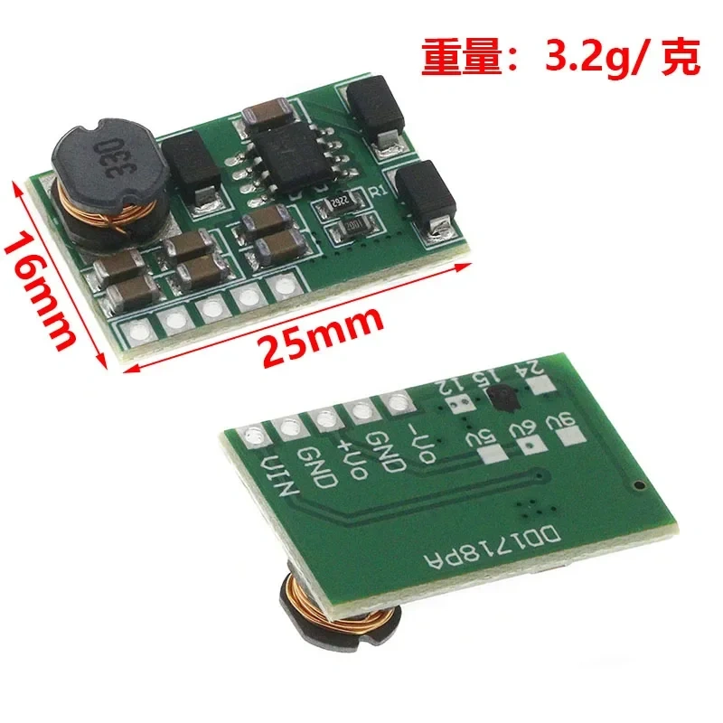 DC DC Step Up Boost Converter Power Supply Module DC 3-18V to ±5V/6V/9V/12V/15V/24V Positive Negative Voltage Converter