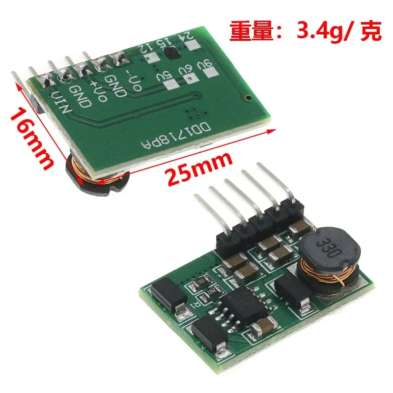 DC DC Step Up Boost Converter Power Supply Module DC 3-18V to ±5V/6V/9V/12V/15V/24V Positive Negative Voltage Converter