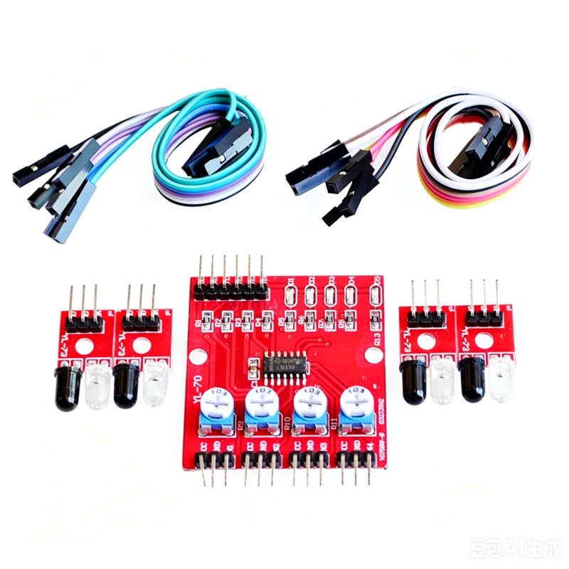 4 Way Infrared Detection Tracking Photoelectric Sensor