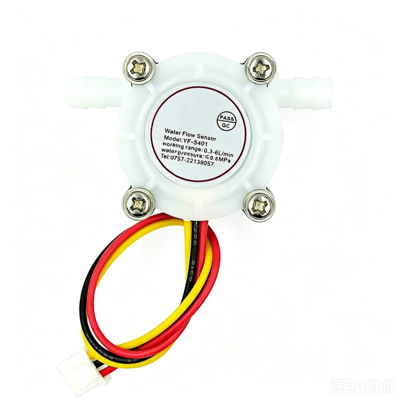YF-S401 Water Flow Sensor Connected to 6mm Hose