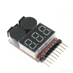 1-8S Low Lipo Battery Voltage Tester Indicator Buzzer