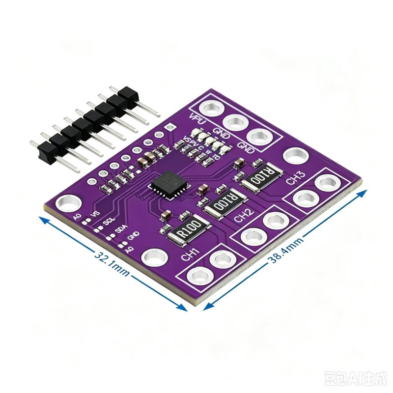 MCU-3221 INA3221 3 Channel Current Power Monitor