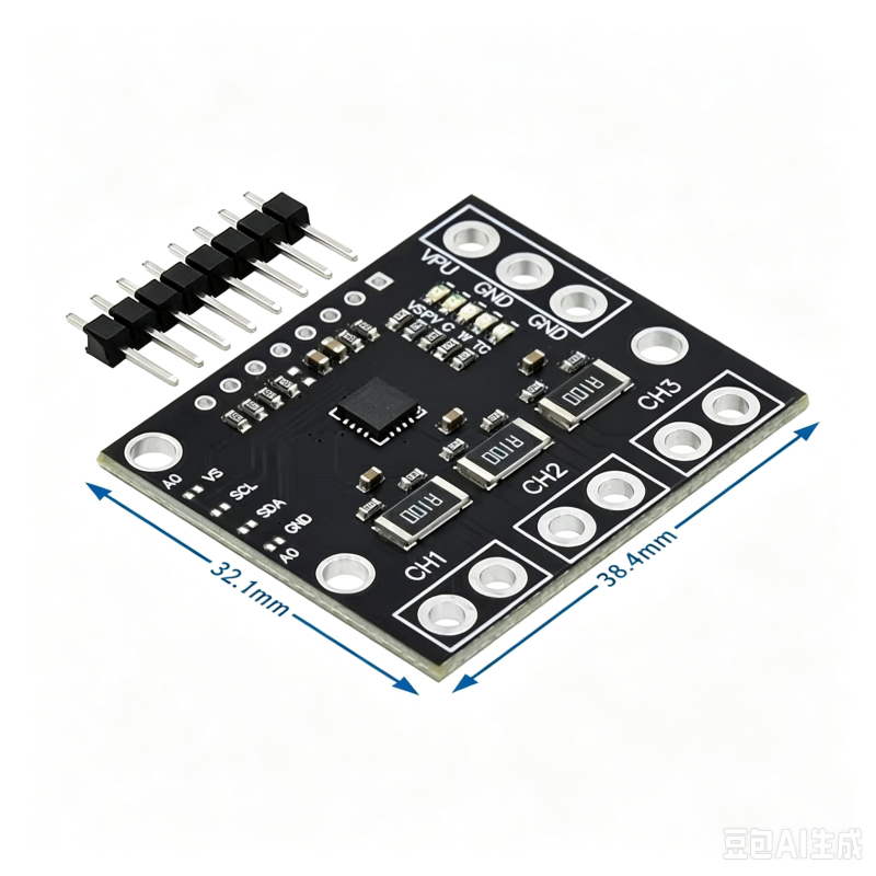 MCU-3221 INA3221 3 Channel Current Power Monitor