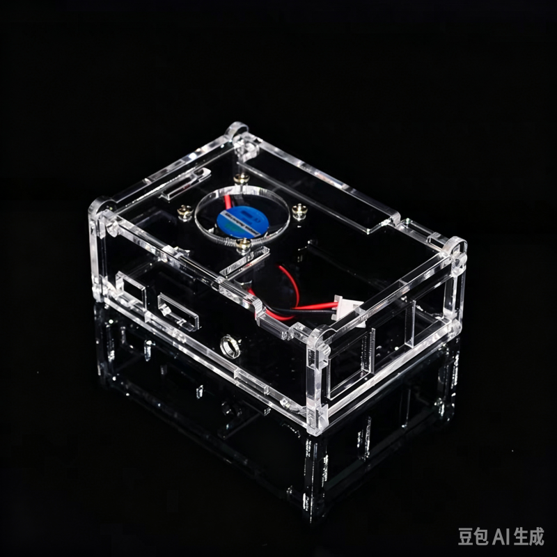 Acrylic Case with Fan for Raspberry Pi 3/4 Model B+