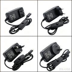 Raspberry Pi 4B/3B+ Power Supply Adapter 5V 3A With Switch
