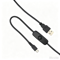 Raspberry Pi 4B/3B+ USB Interface Power Cable With Switch