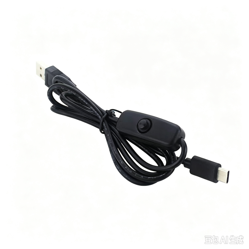 Raspberry Pi 4B/3B+ USB Interface Power Cable With Switch