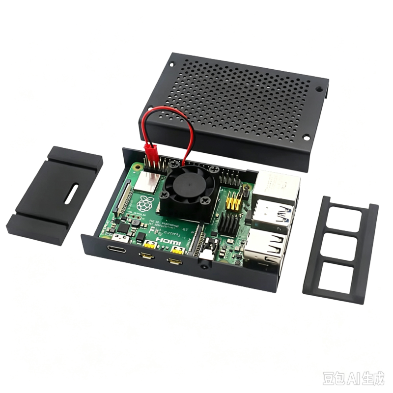 Raspberry Pi 4B Cooling Fan and Case