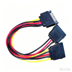 SATA 15 Pin Male to 2*15 Pin Female Power Splitter Harness