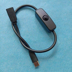 Type-C/Mirco Male to Female Extension Cable with On-Off Switch