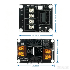 60*50mm Hot Bed Power Module Expansion MOS Tube