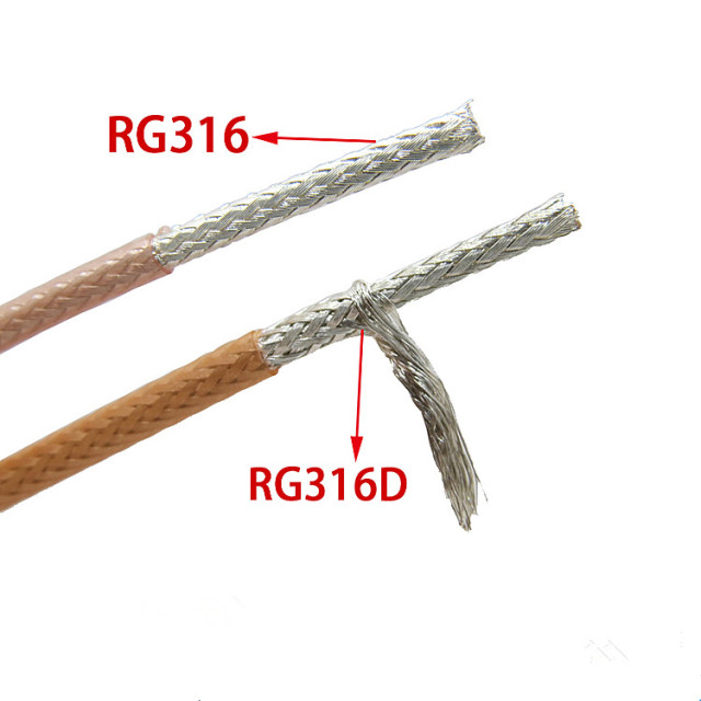 50Ohm Low Loss RG316 RG178 RG179 RG142 RG400 Coaxial Cable with With Certification
