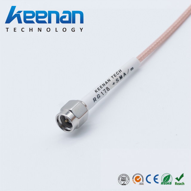 High temperature 50 ohm PTFE cable RG178 coaxial cable