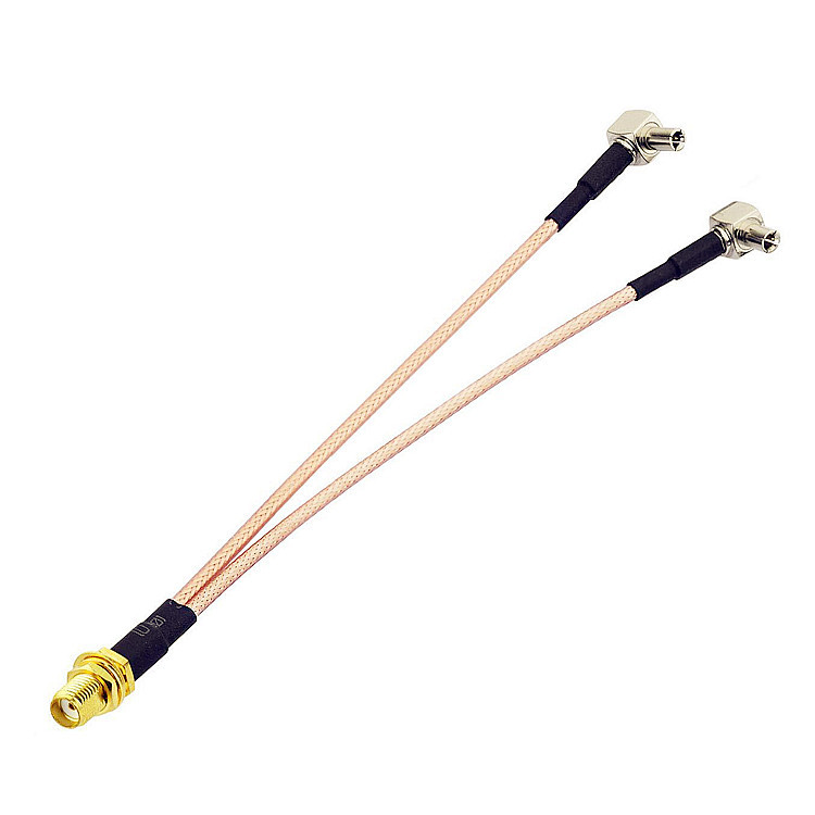 SMA Female to Dual Y Type TS9 Male Jumper  RG316 Pigtail Cable