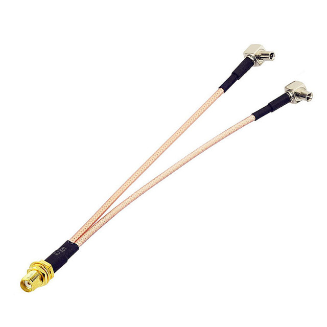 SMA Female to Dual Y Type TS9 Male Jumper  RG316 Pigtail Cable