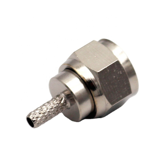 F Male Crimp Type RF Connector for RG174/RG179/RG316/RG58/LMR200 Coaxial Cable