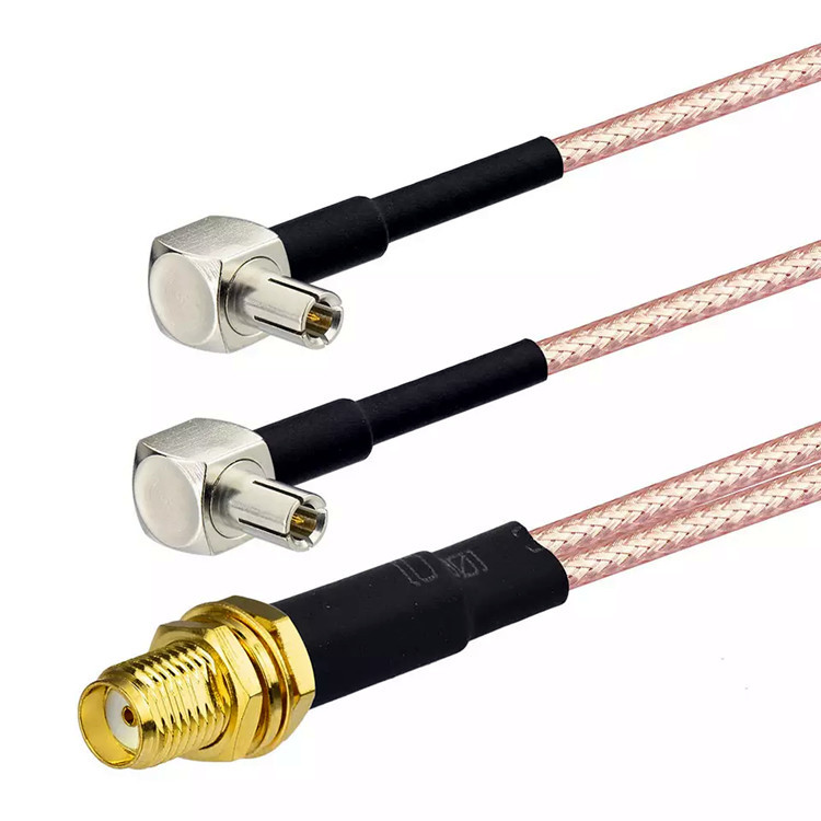 SMA Female to Dual Y Type TS9 Male Jumper  RG316 Pigtail Cable