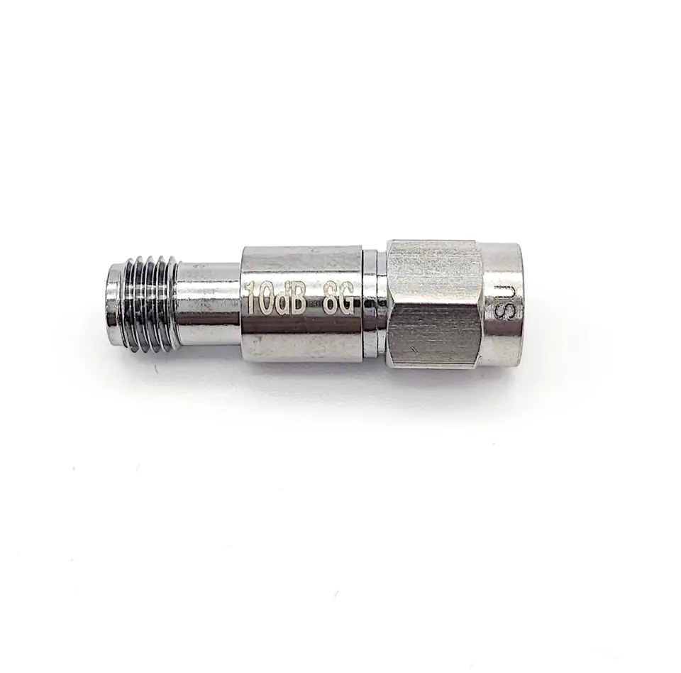 DC-12G Stainless Steel SMA Male to SMA Female 2W RF Fixed Attenuator 1-40db