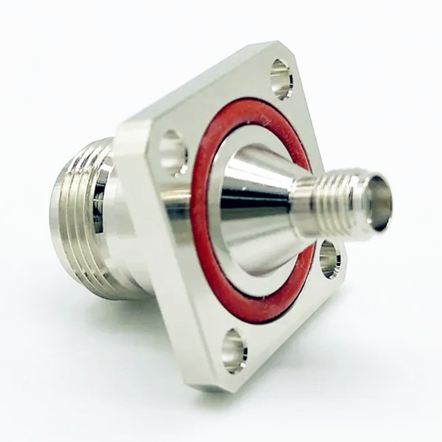 N Female to SMA Female Panel Mount 4 Hole Flange Pcb Connector Adapter