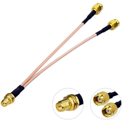SMA Female to Dual SMA Male V Type RG316 Splitter Cable for GSM CDMA 3G 4G GPS WIFI DAB Ham Radio TV Antenna