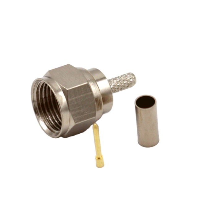 F Male Crimp Type RF Connector for RG174/RG179/RG316/RG58/LMR200 Coaxial Cable
