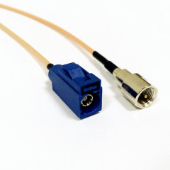 FAKRA Type Z Blue Female to FME Male Connector RF RG316 GPS Car Navigation Antenna Cable