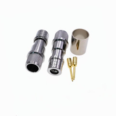 RF Coaxial QMA Male Plug Crimp Connector for RG213 LMR400 RG8 Coaxial Cable