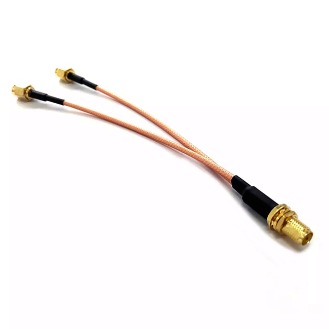 SMA Female to Dual SMA Male V Type RG316 Splitter Cable for GSM CDMA 3G 4G GPS WIFI DAB Ham Radio TV Antenna