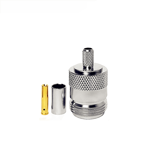 N Female Crimp Connector for RG58 LMR195 LMR200 Cable WiFi GSM GPS RF Radio Antenna