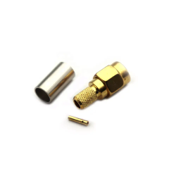 Factory Price RPSMA Plug Crimp Coaxial Connector for RG58 LMR200 LMR195 Cable