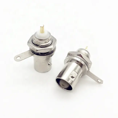 BNC Female Socket Solder Connector Chassis Panel Mount Coaxial Cable For Welding Machine Parts