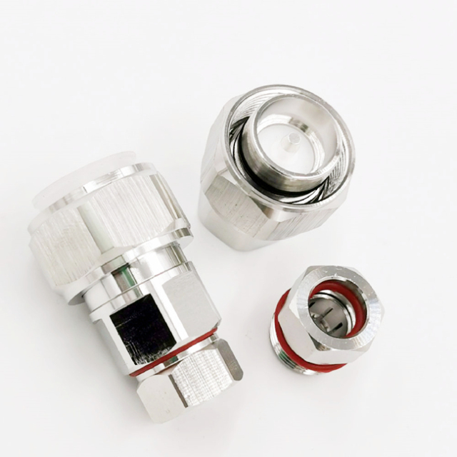 High Quality 4.3-10 MINI DIN Male Coaxial Connector for 1/4" Feeder Cable