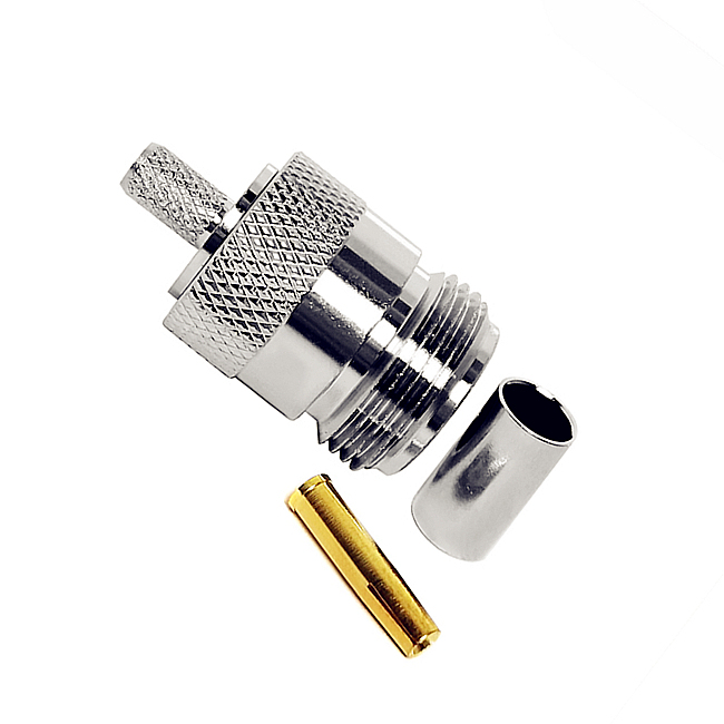 N Female Crimp Connector for RG58 LMR195 LMR200 Cable WiFi GSM GPS RF Radio Antenna