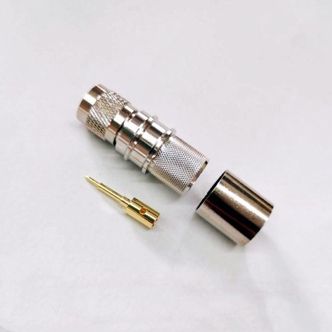 TNC Straight Type Male Crimp RF Connector for LMR600 12D-FB Coaxial Cable