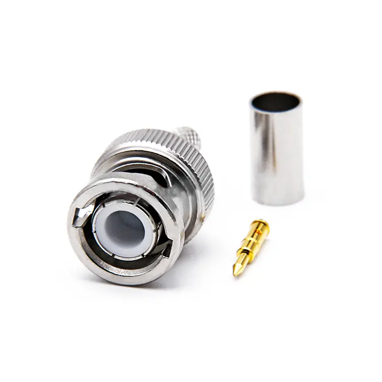 RF Coaxial BNC Male Crimp Connector for RG174 RG178 RG223 RG179 Coaxial Cable